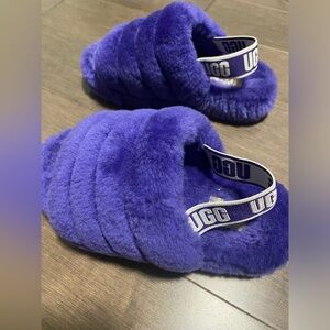 UGG Fluff Yeah Slides EUC purple